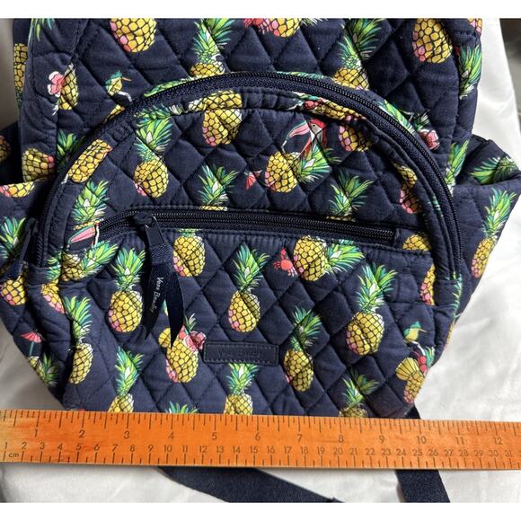 VERA BRADLEY Mini Backpack Purse Toucan Party Pineapples Bookbag Quilted NWOT - Picture 5 of 9